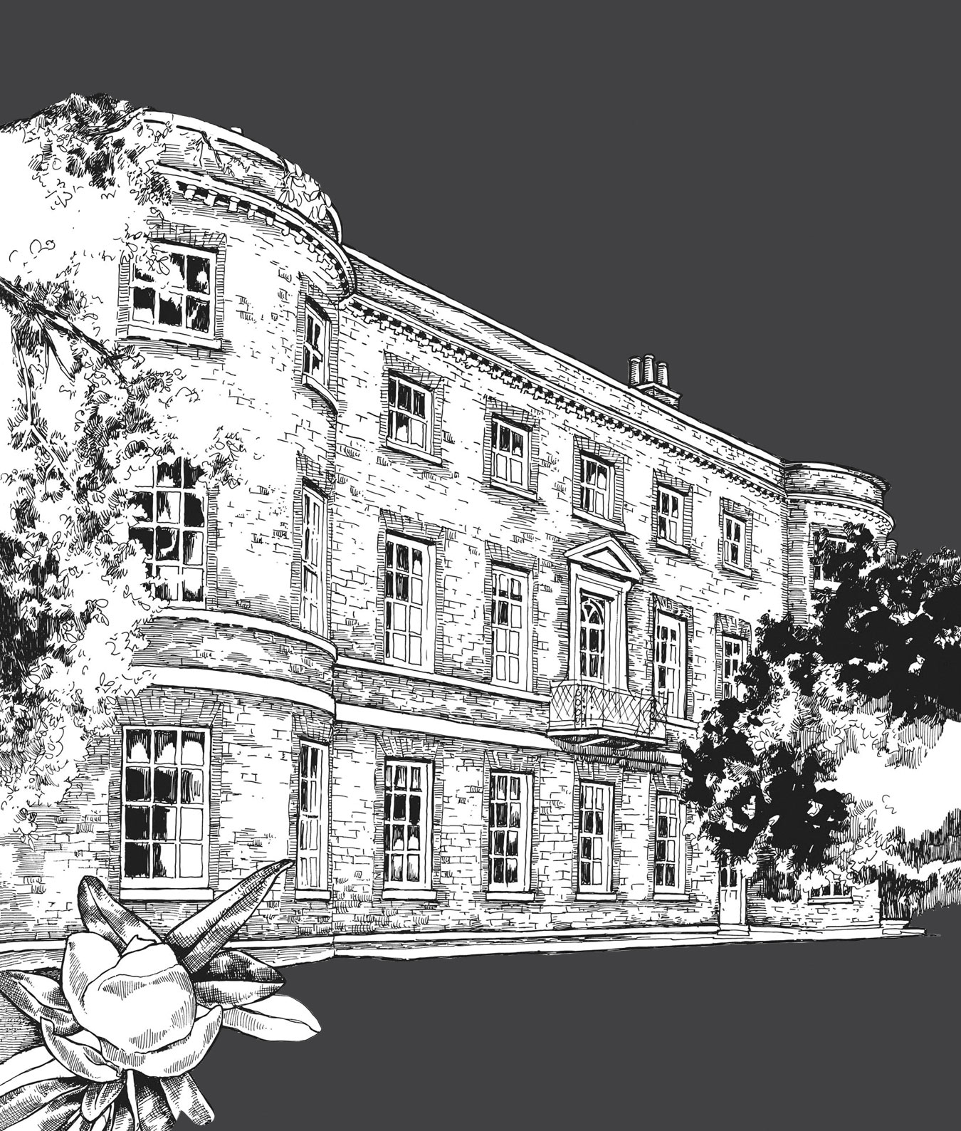 Valentines Mansion Line Drawing